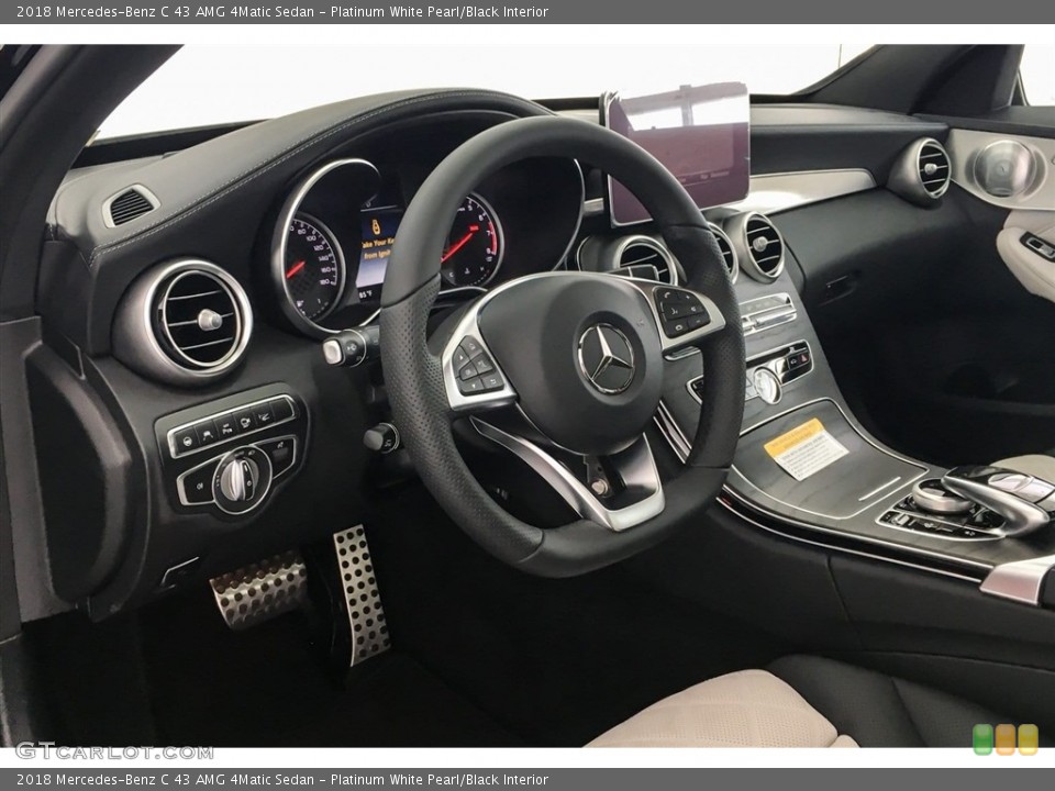Platinum White Pearl/Black Interior Dashboard for the 2018 Mercedes-Benz C 43 AMG 4Matic Sedan #128381844