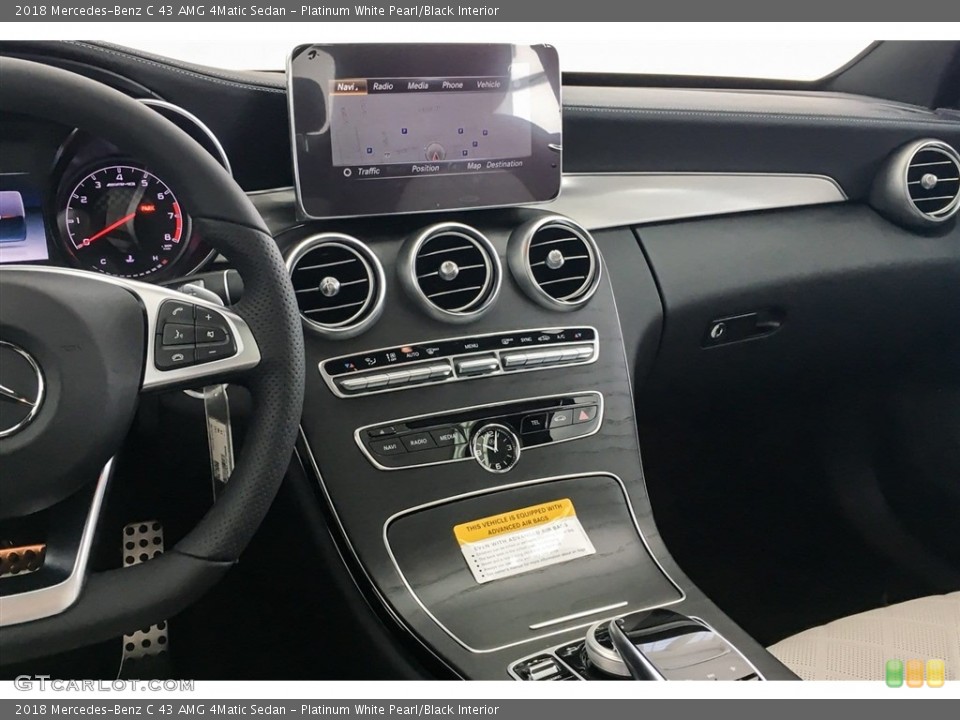 Platinum White Pearl/Black Interior Dashboard for the 2018 Mercedes-Benz C 43 AMG 4Matic Sedan #128381868