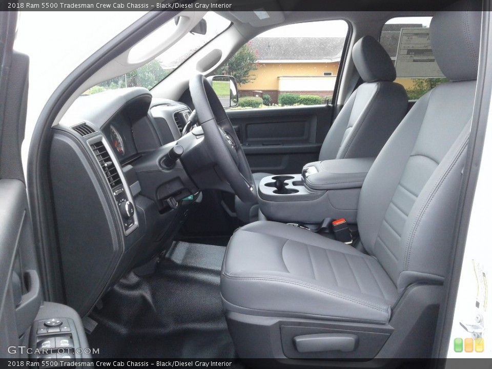 Black/Diesel Gray Interior Front Seat for the 2018 Ram 5500 Tradesman Crew Cab Chassis #128405353