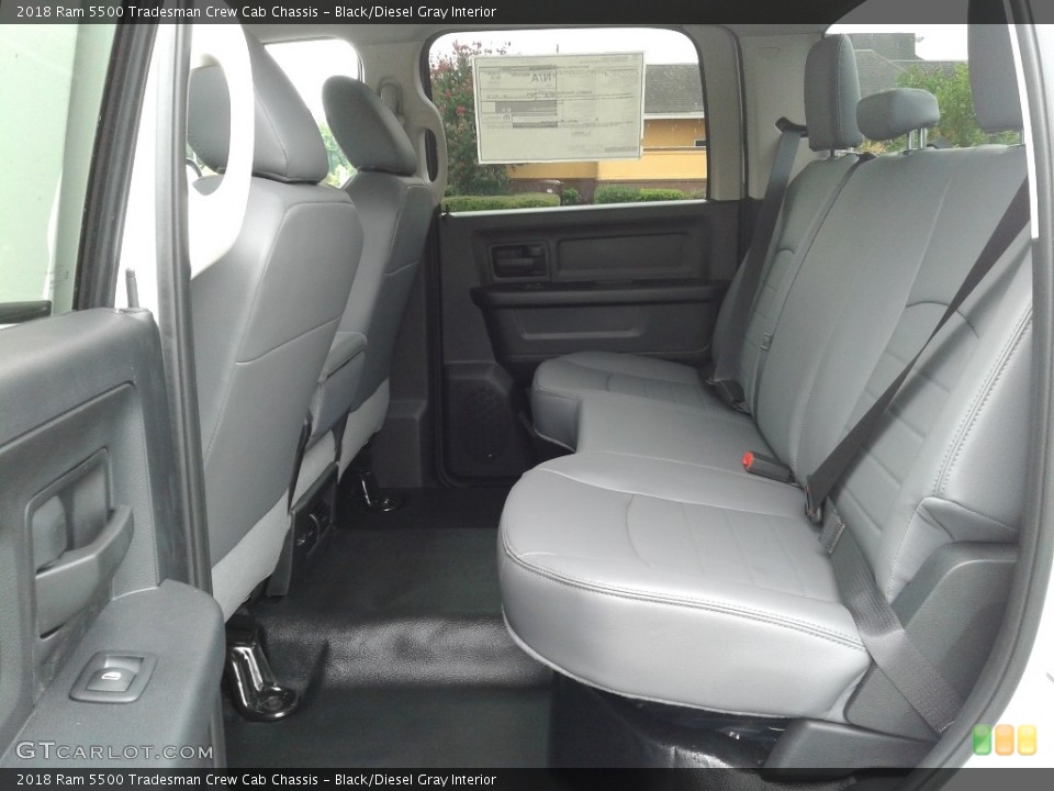 Black/Diesel Gray Interior Rear Seat for the 2018 Ram 5500 Tradesman Crew Cab Chassis #128405396