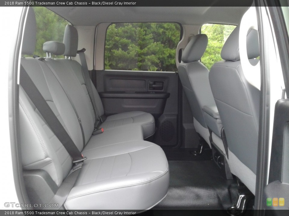 Black/Diesel Gray Interior Rear Seat for the 2018 Ram 5500 Tradesman Crew Cab Chassis #128405414