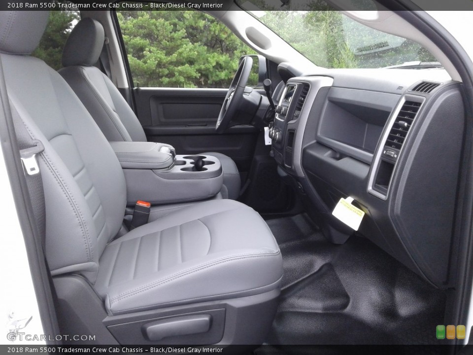 Black/Diesel Gray Interior Front Seat for the 2018 Ram 5500 Tradesman Crew Cab Chassis #128405455
