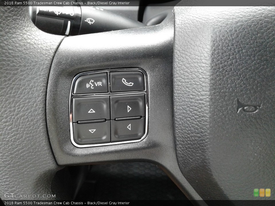 Black/Diesel Gray Interior Steering Wheel for the 2018 Ram 5500 Tradesman Crew Cab Chassis #128405488