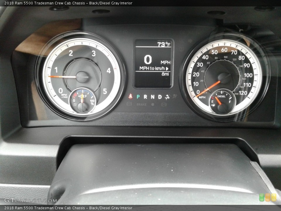 Black/Diesel Gray Interior Gauges for the 2018 Ram 5500 Tradesman Crew Cab Chassis #128405551