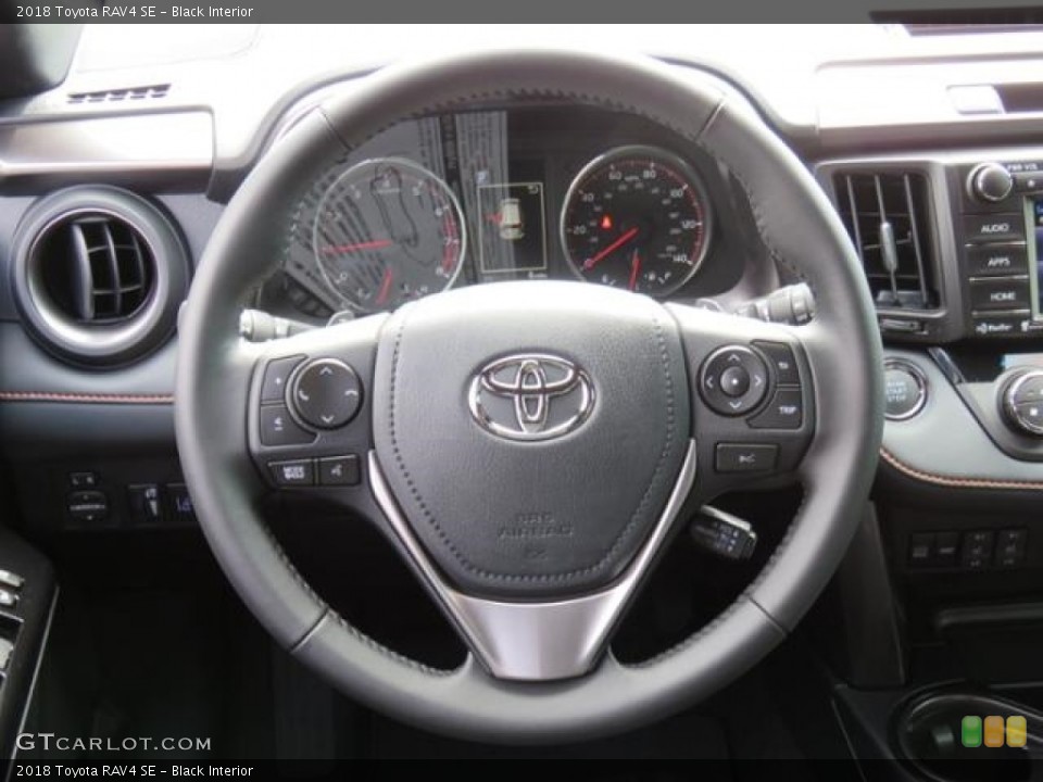 Black Interior Steering Wheel for the 2018 Toyota RAV4 SE #128414413