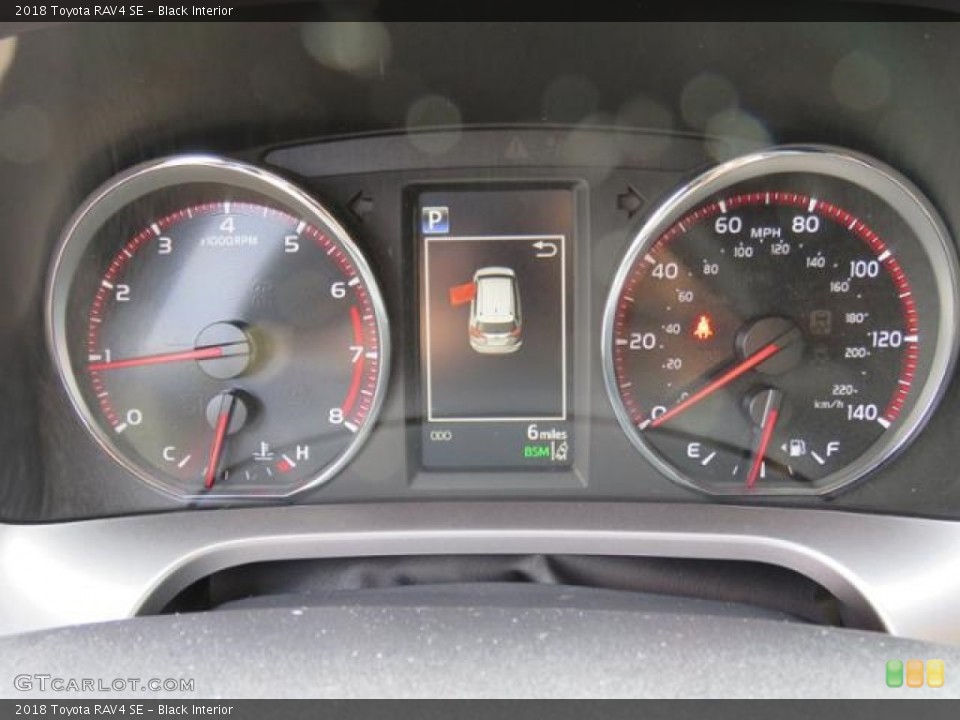 Black Interior Gauges for the 2018 Toyota RAV4 SE #128414518
