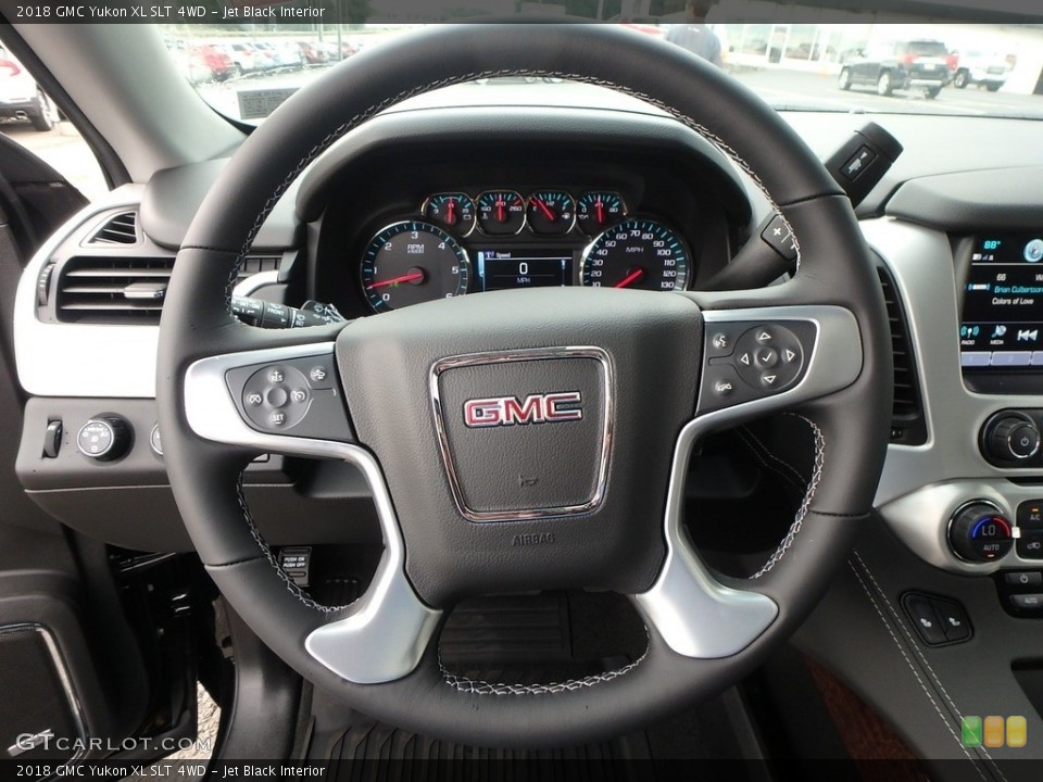 Jet Black Interior Steering Wheel for the 2018 GMC Yukon XL SLT 4WD #128415307