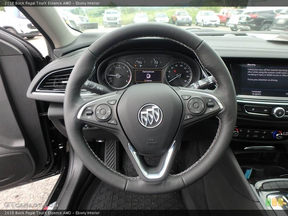 Ebony Interior Steering Wheel for the 2018 Buick Regal TourX Essence AWD #128415664