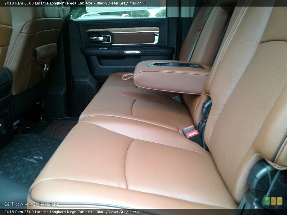 Black/Diesel Gray Interior Rear Seat for the 2018 Ram 2500 Laramie Longhorn Mega Cab 4x4 #128417422