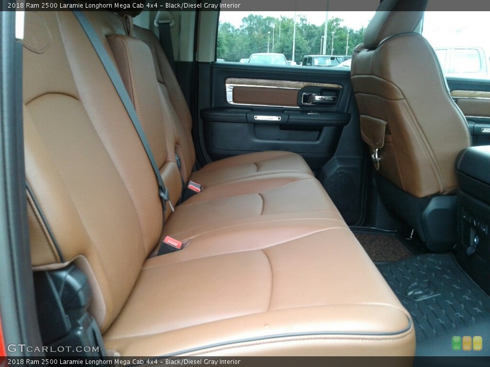 Black/Diesel Gray Interior Rear Seat for the 2018 Ram 2500 Laramie Longhorn Mega Cab 4x4 #128417446