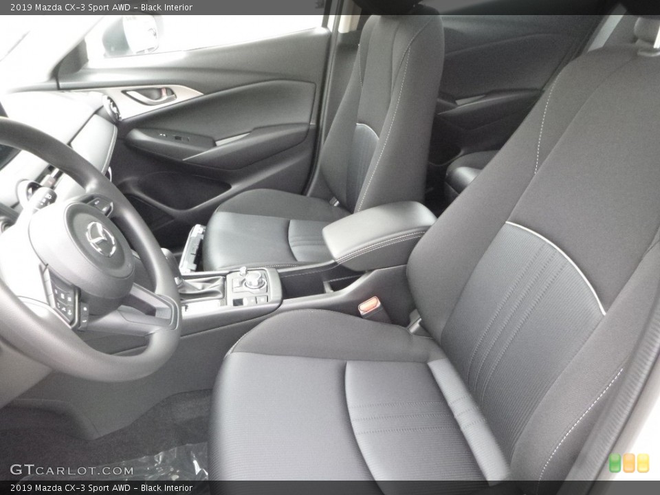 Black Interior Front Seat for the 2019 Mazda CX-3 Sport AWD #128423320