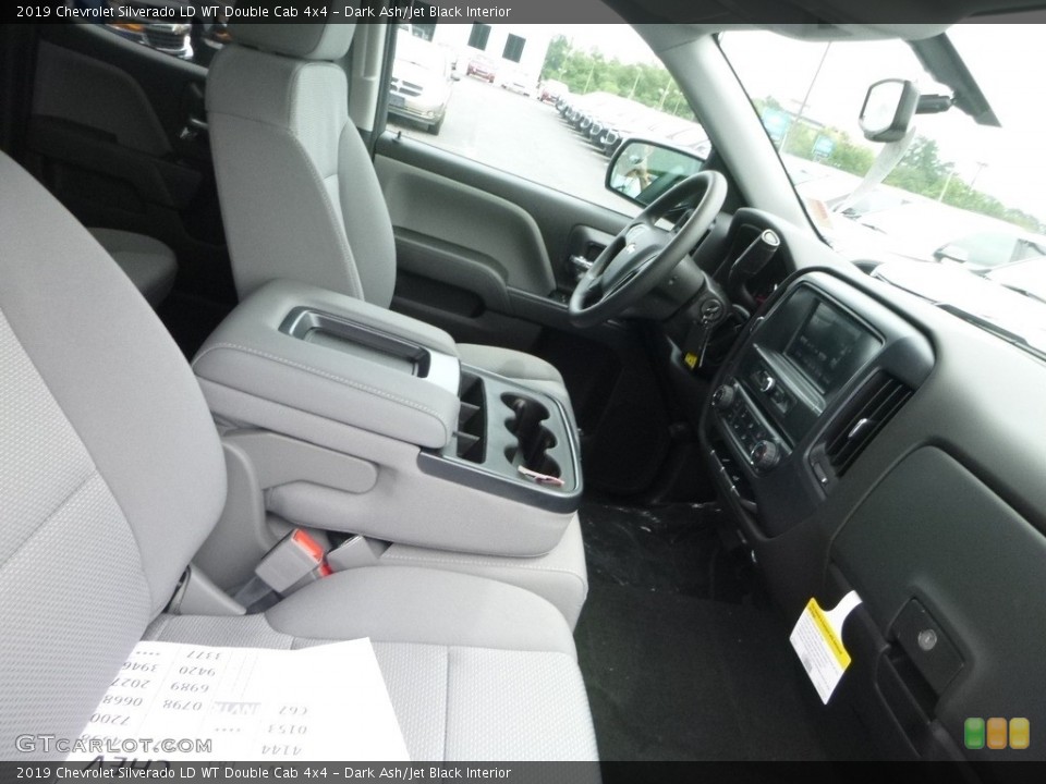 Dark Ash/Jet Black Interior Photo for the 2019 Chevrolet Silverado LD WT Double Cab 4x4 #128429779