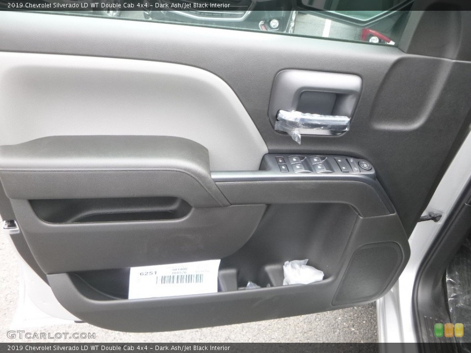 Dark Ash/Jet Black Interior Door Panel for the 2019 Chevrolet Silverado LD WT Double Cab 4x4 #128429833
