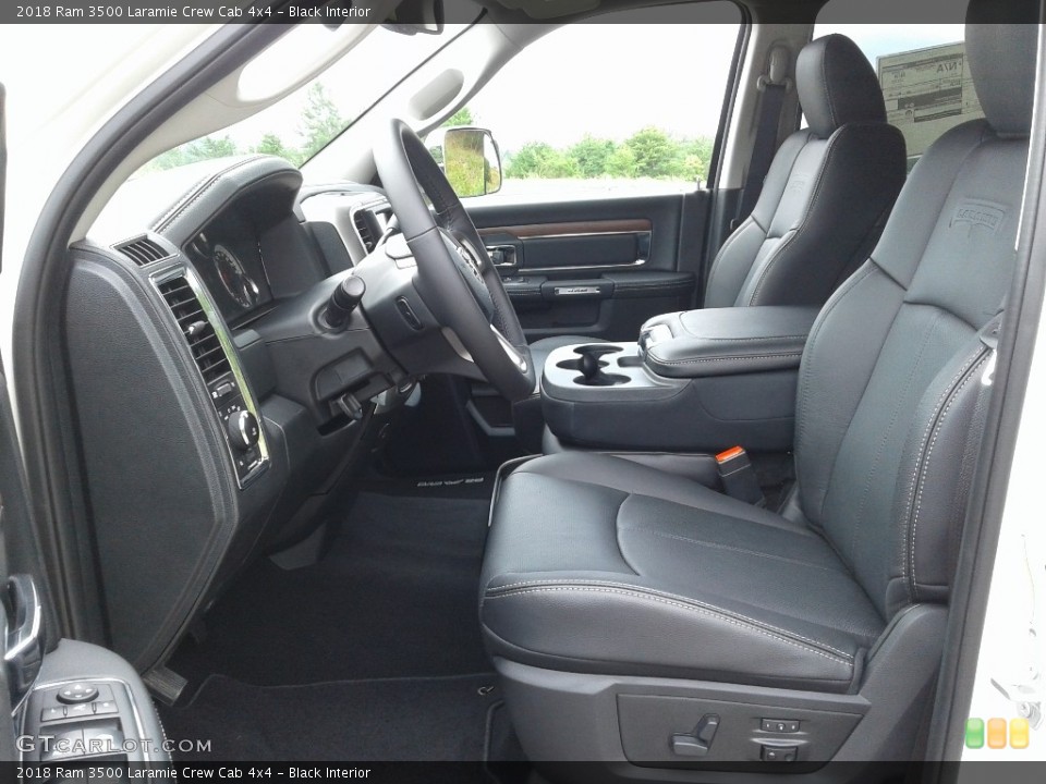 Black Interior Front Seat for the 2018 Ram 3500 Laramie Crew Cab 4x4 #128435452