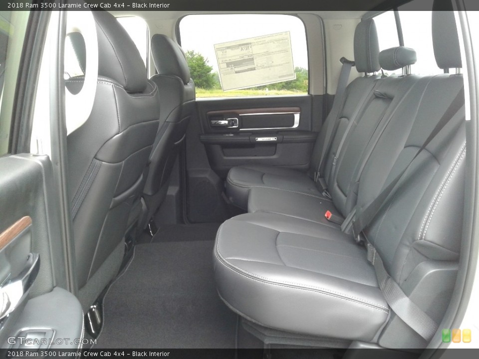 Black Interior Rear Seat for the 2018 Ram 3500 Laramie Crew Cab 4x4 #128435455