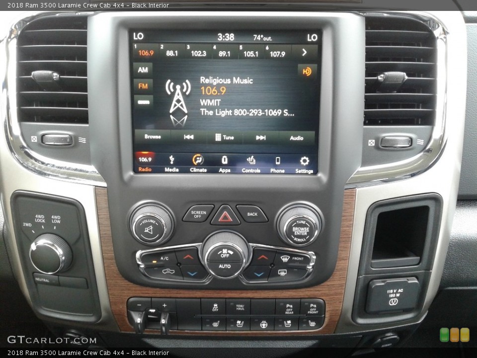 Black Interior Controls for the 2018 Ram 3500 Laramie Crew Cab 4x4 #128435482