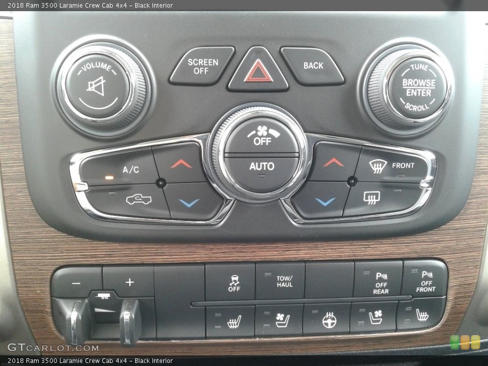 Black Interior Controls for the 2018 Ram 3500 Laramie Crew Cab 4x4 #128435503