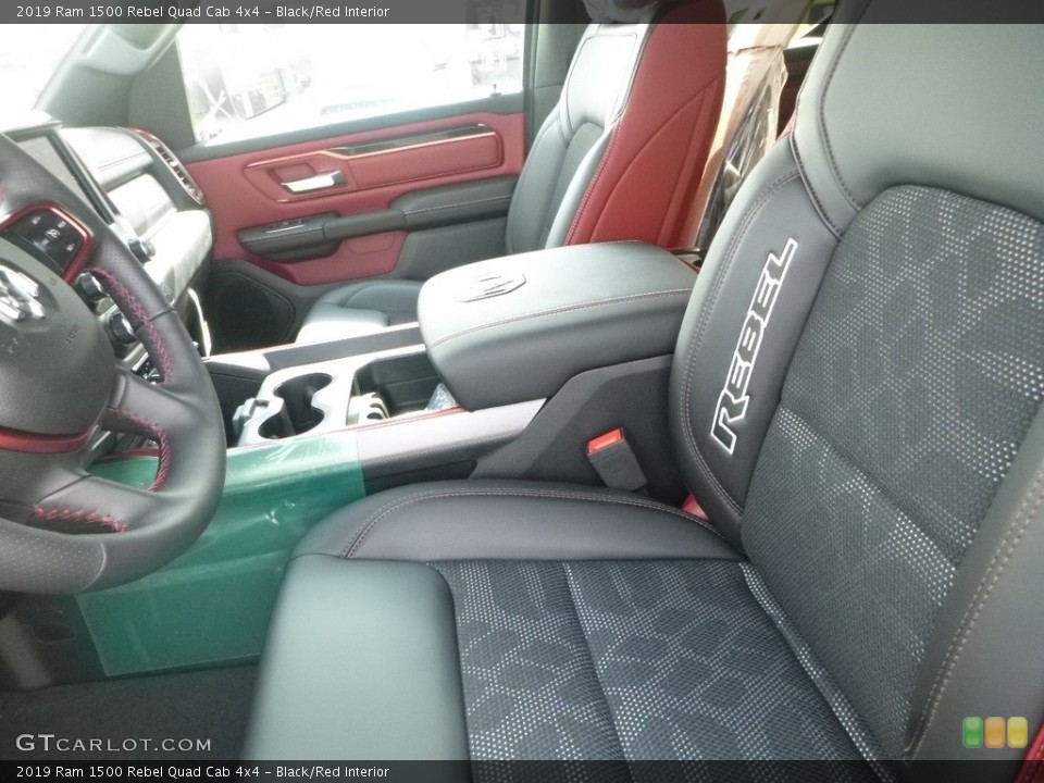 Black/Red Interior Front Seat for the 2019 Ram 1500 Rebel Quad Cab 4x4 #128444842