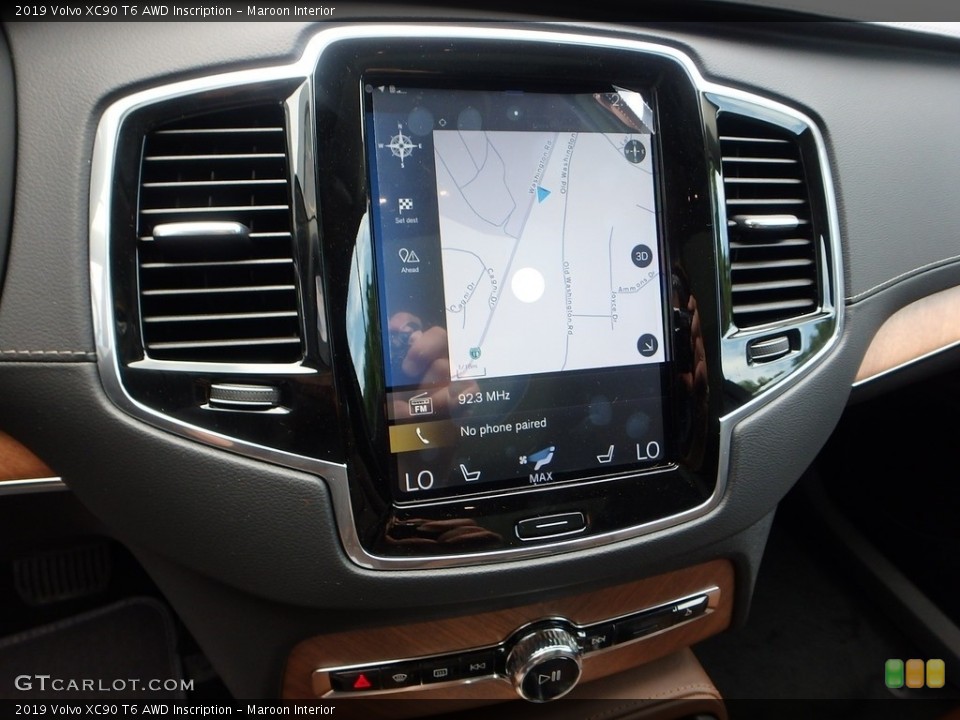 Maroon Interior Navigation for the 2019 Volvo XC90 T6 AWD Inscription #128466671