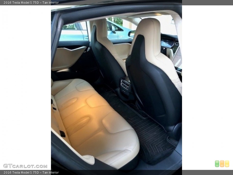 Tan Interior Rear Seat for the 2016 Tesla Model S 75D #128471951