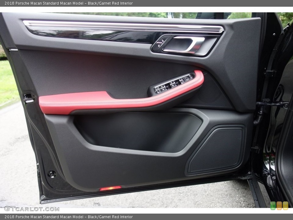 Black/Garnet Red Interior Door Panel for the 2018 Porsche Macan  #128473826