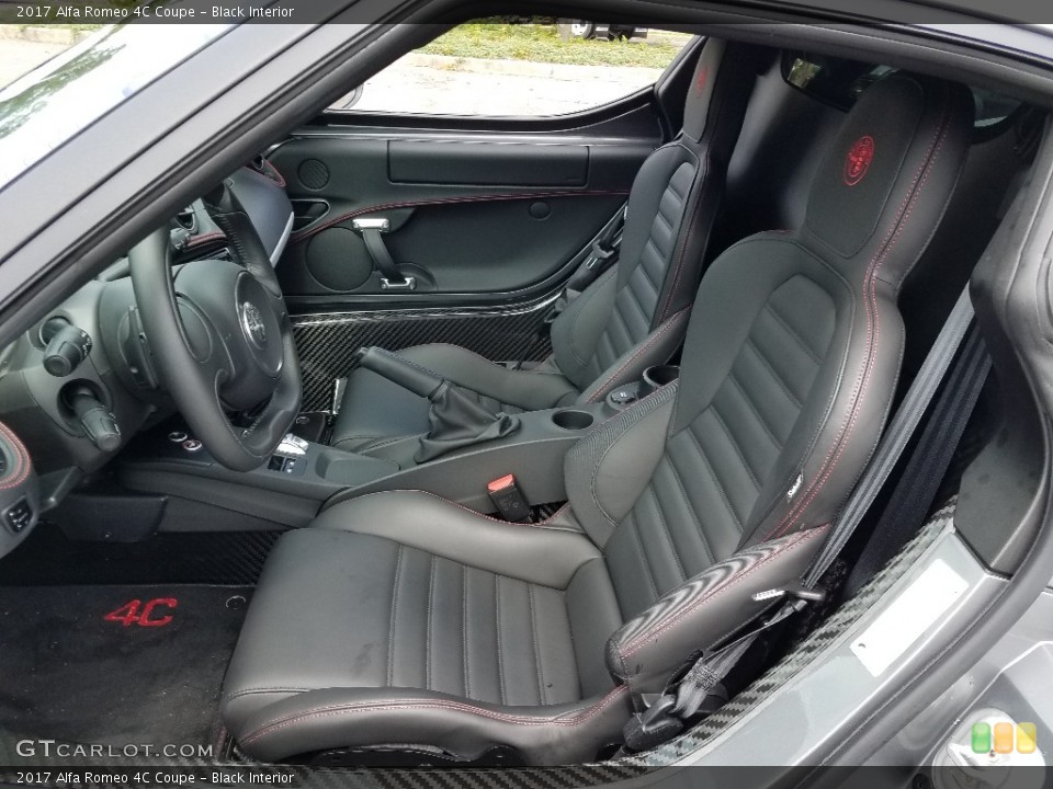 Black Interior Front Seat for the 2017 Alfa Romeo 4C Coupe #128484849