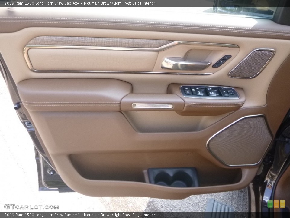 Mountain Brown/Light Frost Beige Interior Door Panel for the 2019 Ram 1500 Long Horn Crew Cab 4x4 #128488278