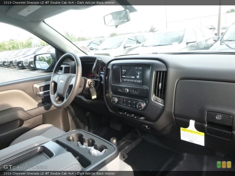Dark Ash/Jet Black Interior Dashboard for the 2019 Chevrolet Silverado LD WT Double Cab 4x4 #128492934