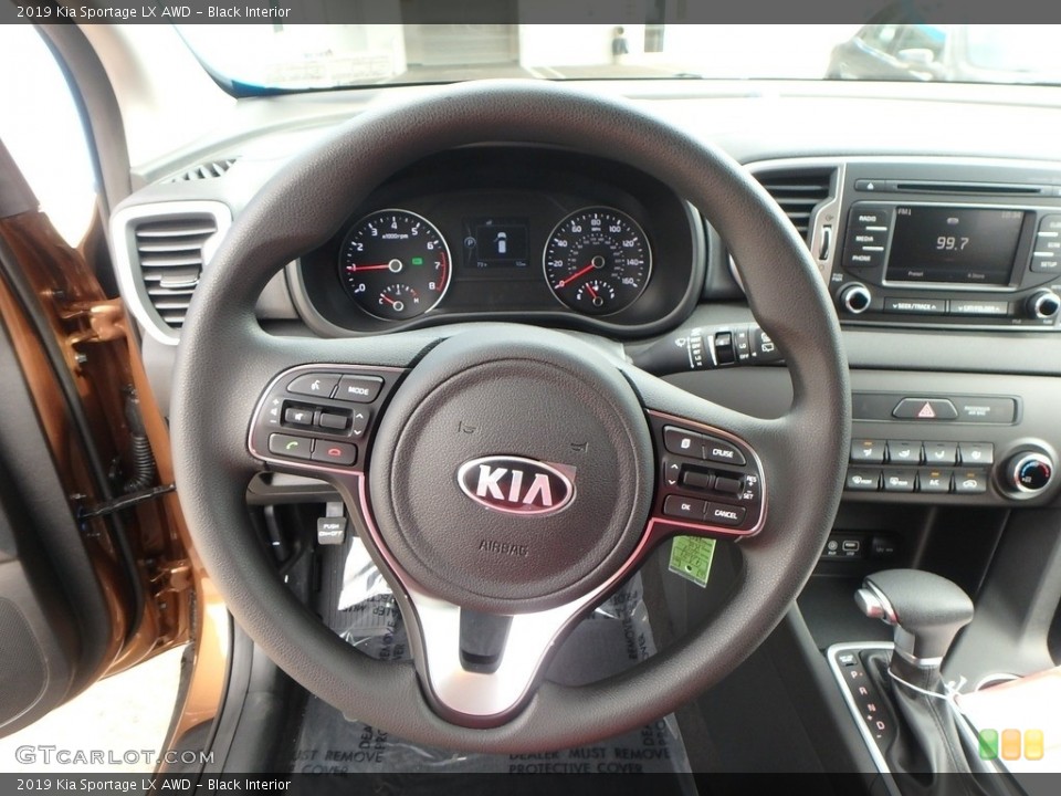 Black Interior Steering Wheel for the 2019 Kia Sportage LX AWD #128511479