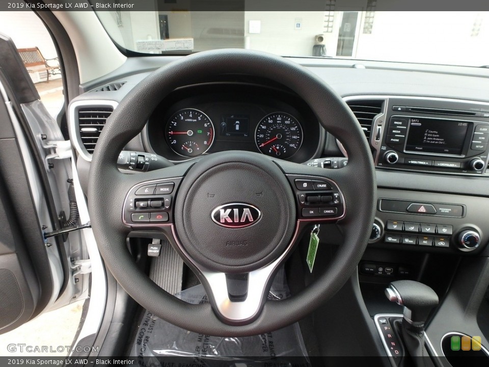 Black Interior Steering Wheel for the 2019 Kia Sportage LX AWD #128511977