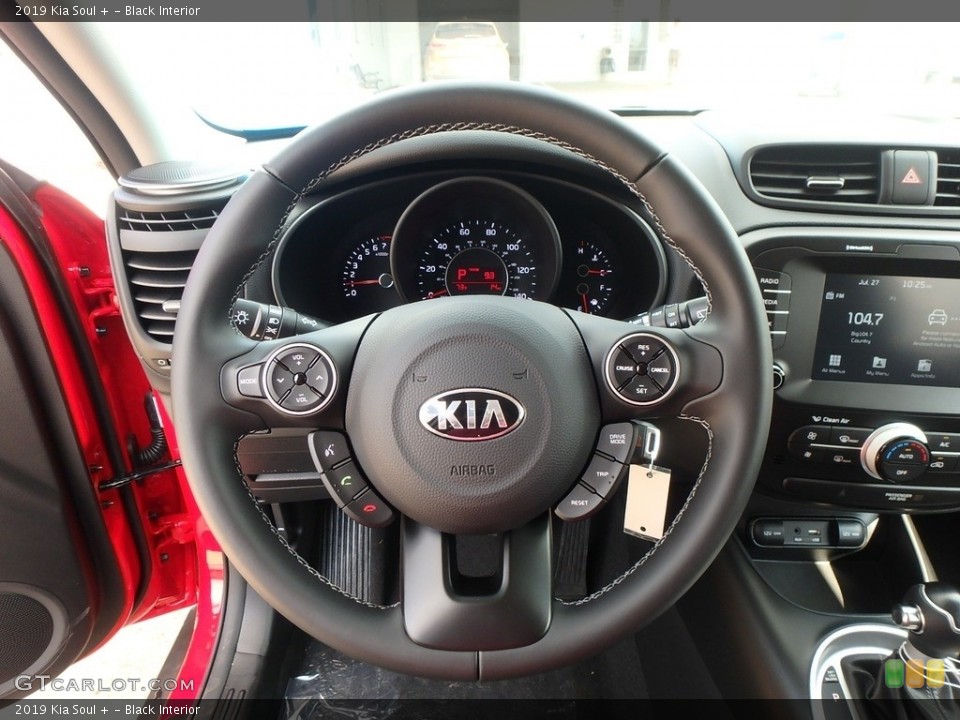 Black Interior Steering Wheel for the 2019 Kia Soul + #128512520