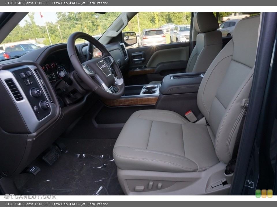 Jet Black Interior Front Seat for the 2018 GMC Sierra 1500 SLT Crew Cab 4WD #128515436