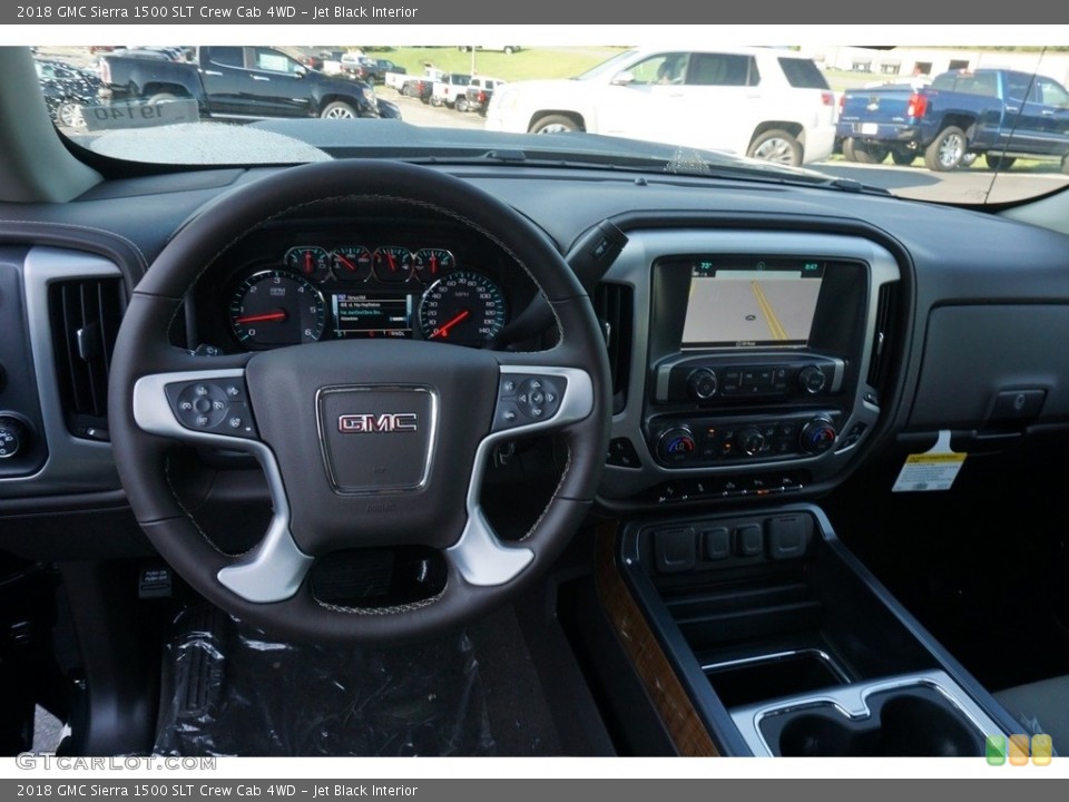 Jet Black Interior Dashboard for the 2018 GMC Sierra 1500 SLT Crew Cab 4WD #128515457