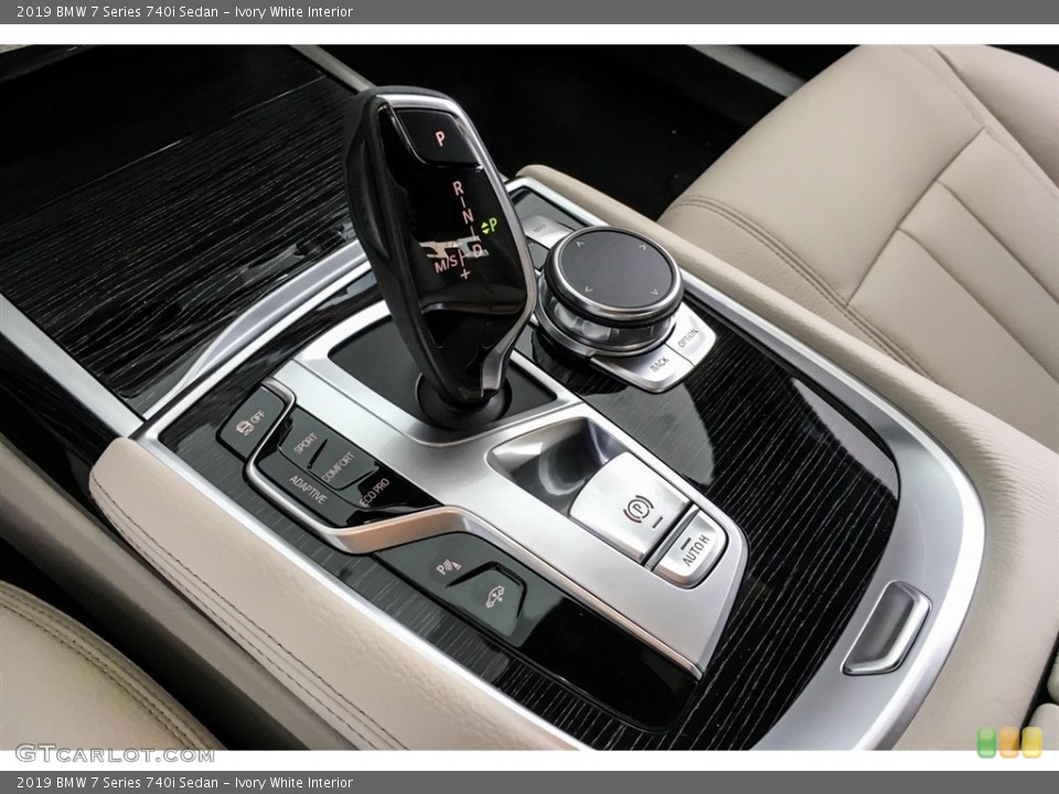 Ivory White Interior Transmission for the 2019 BMW 7 Series 740i Sedan #128526485