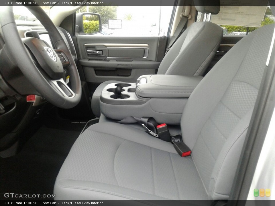 Black/Diesel Gray Interior Photo for the 2018 Ram 1500 SLT Crew Cab #128554231