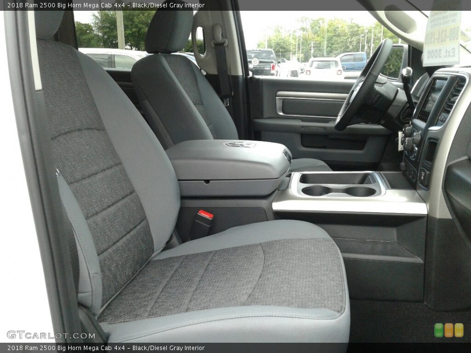 Black/Diesel Gray Interior Front Seat for the 2018 Ram 2500 Big Horn Mega Cab 4x4 #128555263