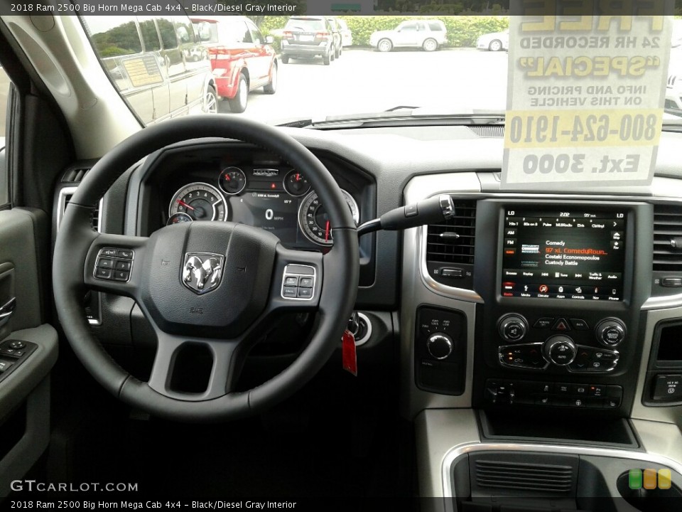 Black/Diesel Gray Interior Dashboard for the 2018 Ram 2500 Big Horn Mega Cab 4x4 #128555290