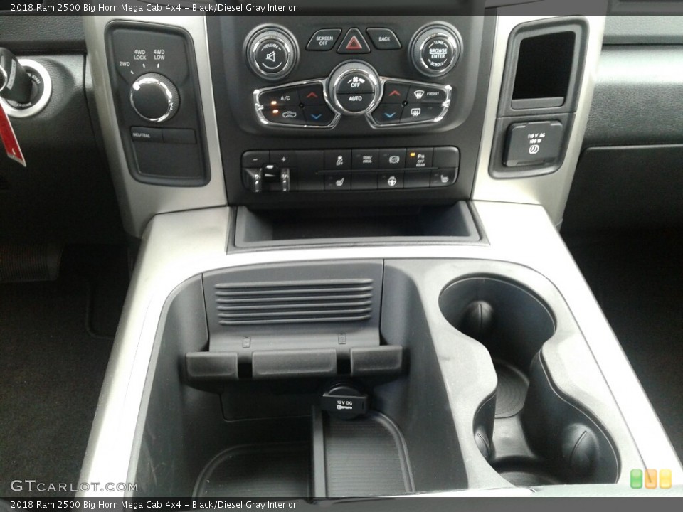 Black/Diesel Gray Interior Controls for the 2018 Ram 2500 Big Horn Mega Cab 4x4 #128555362