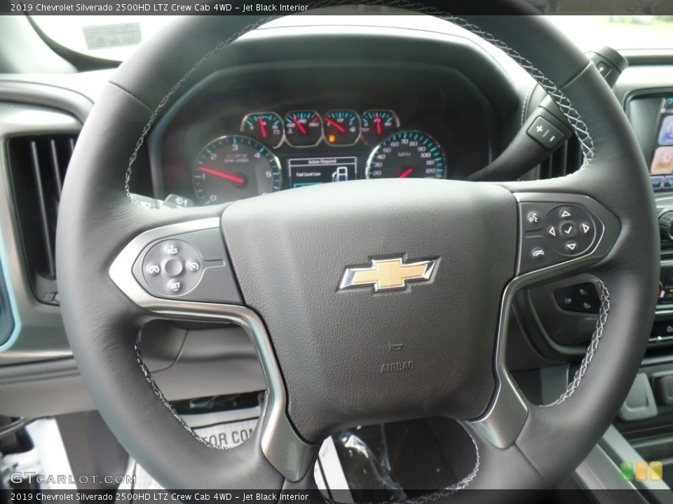 Jet Black Interior Steering Wheel for the 2019 Chevrolet Silverado 2500HD LTZ Crew Cab 4WD #128561155