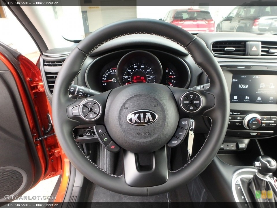 Black Interior Steering Wheel for the 2019 Kia Soul + #128566667