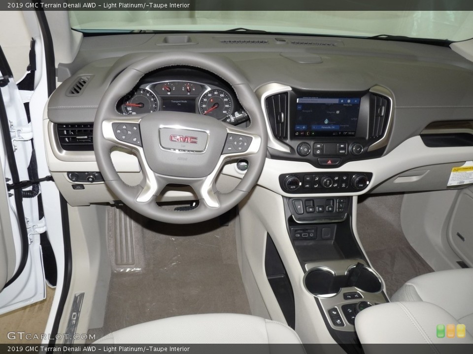 Light Platinum/­Taupe Interior Dashboard for the 2019 GMC Terrain Denali AWD #128567696