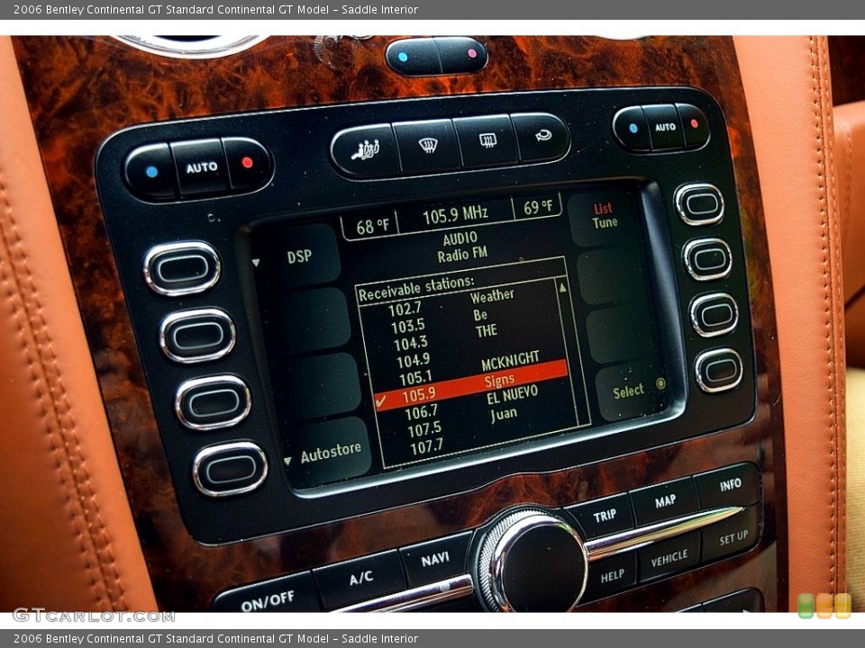 Saddle Interior Controls for the 2006 Bentley Continental GT  #128603841