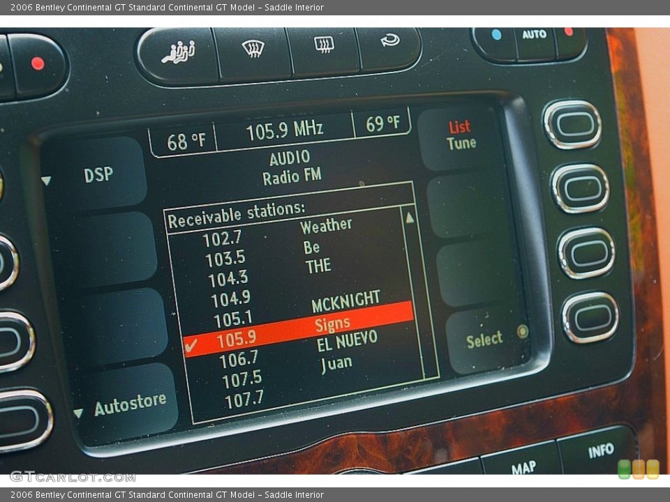Saddle Interior Audio System for the 2006 Bentley Continental GT  #128603880