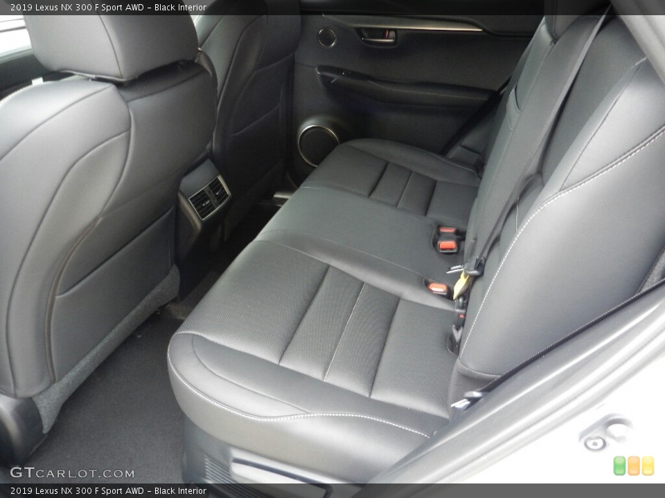 Black Interior Rear Seat for the 2019 Lexus NX 300 F Sport AWD #128605764