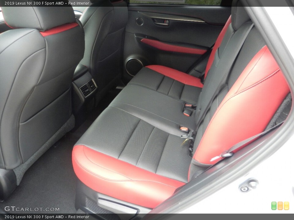 Red Interior Rear Seat for the 2019 Lexus NX 300 F Sport AWD #128606565