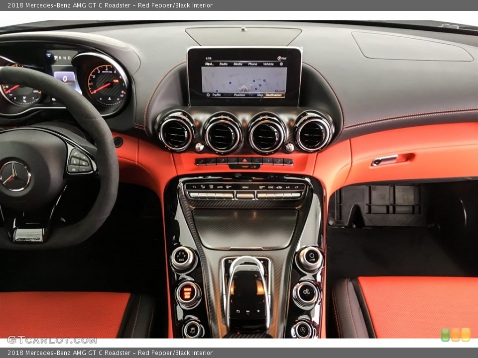Red Pepper/Black Interior Controls for the 2018 Mercedes-Benz AMG GT C Roadster #128612616