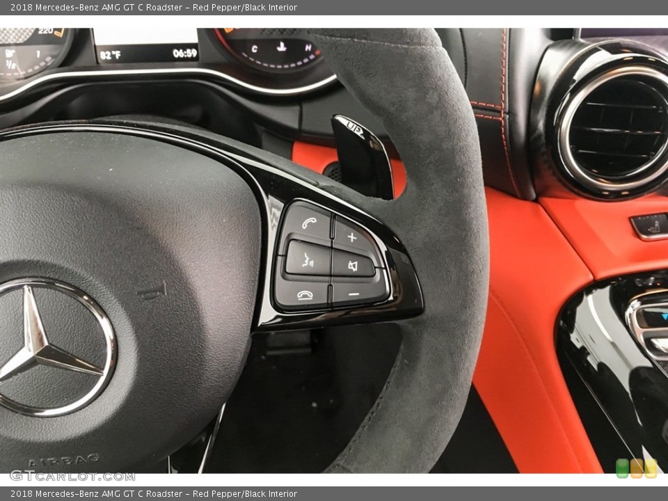 Red Pepper/Black Interior Steering Wheel for the 2018 Mercedes-Benz AMG GT C Roadster #128612691