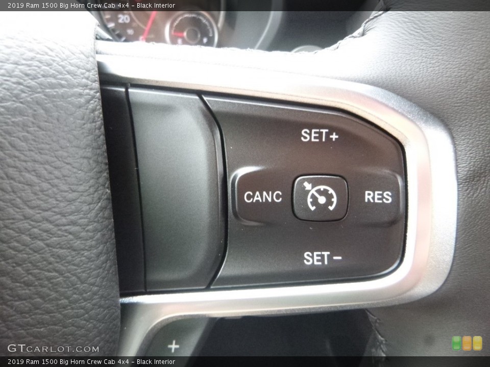 Black Interior Steering Wheel for the 2019 Ram 1500 Big Horn Crew Cab 4x4 #128616057