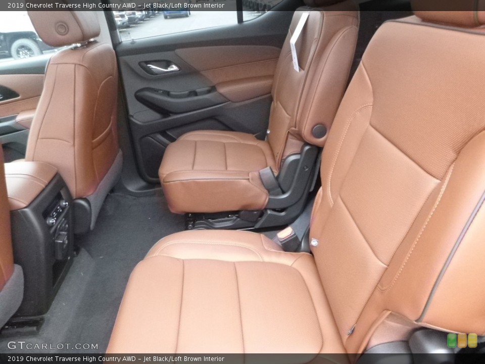 Jet Black/Loft Brown Interior Rear Seat for the 2019 Chevrolet Traverse High Country AWD #128620281