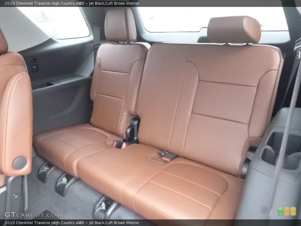 Jet Black/Loft Brown Interior Rear Seat for the 2019 Chevrolet Traverse High Country AWD #128620326